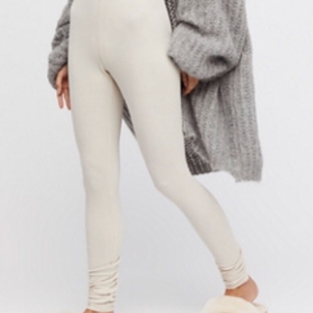Free People waffle knit Bebe leggings